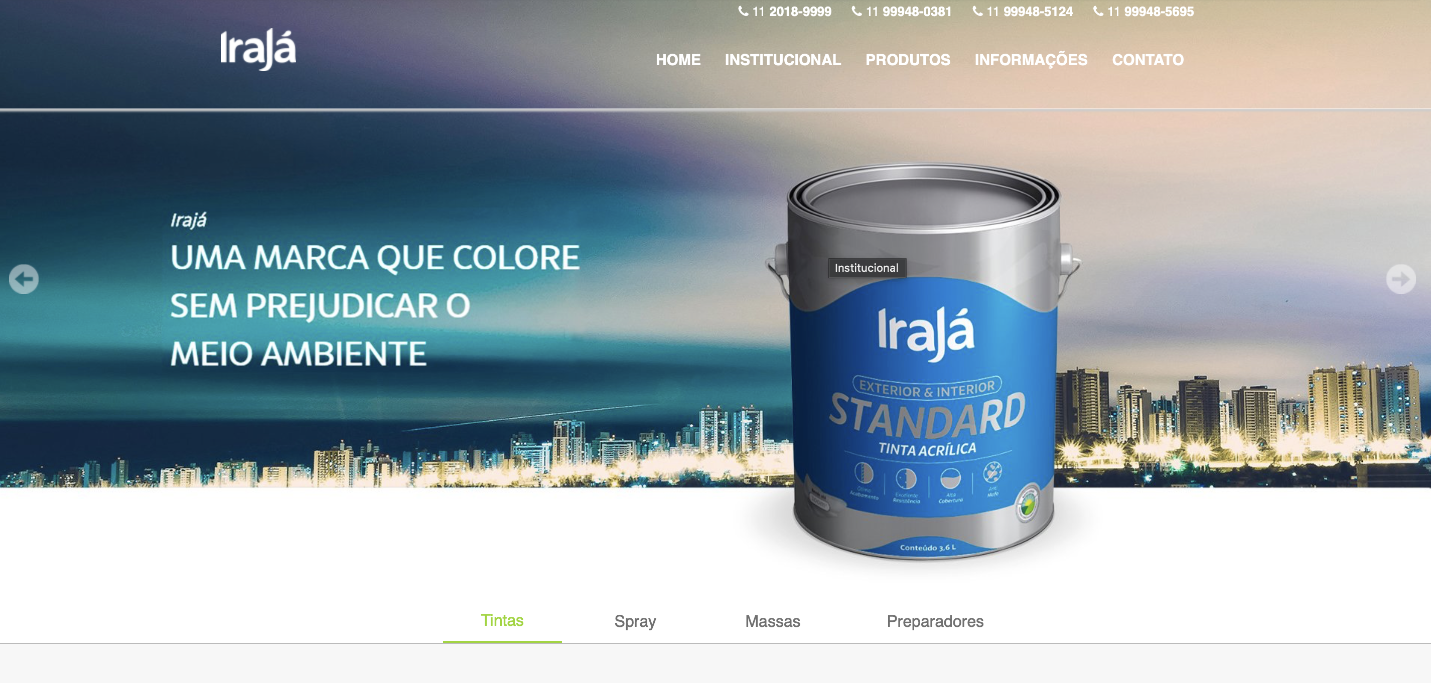 Site institucional Irajá